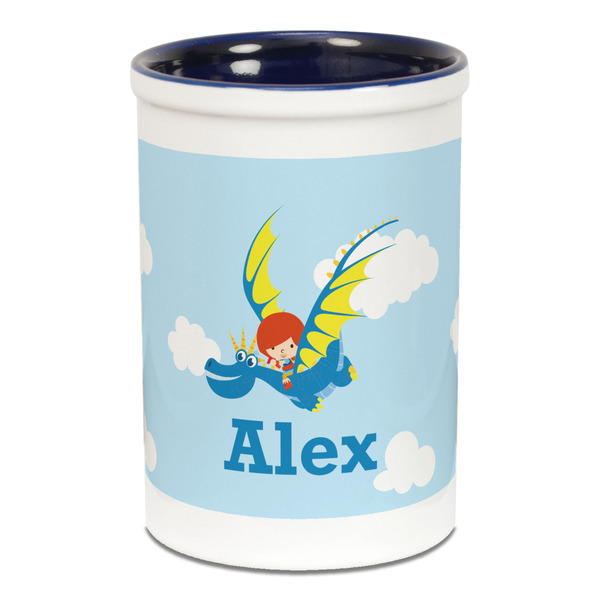 Flying a Dragon Pencil Holder - Blue