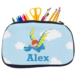 Flying a Dragon Neoprene Pencil Case - Medium w/ Name or Text