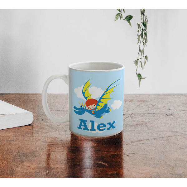 Flying a Dragon Personalized Coffee Mug - Lifestyle
