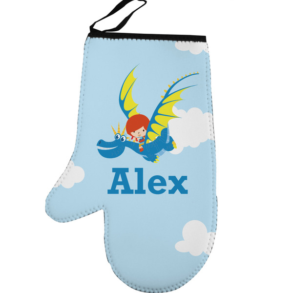 Custom Flying a Dragon Left Oven Mitt (Personalized)