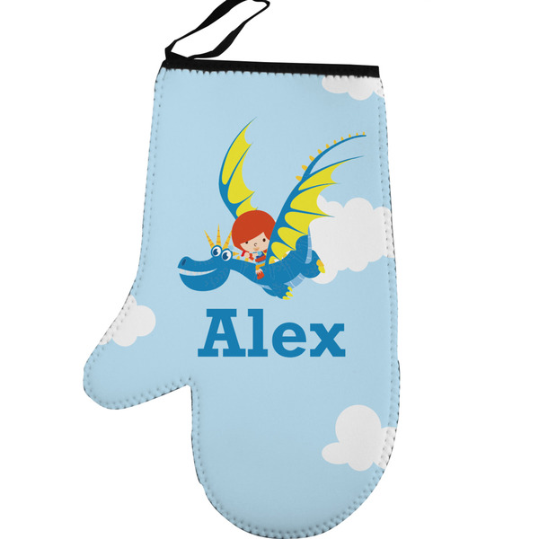 Flying a Dragon Personalized Oven Mitt - Left