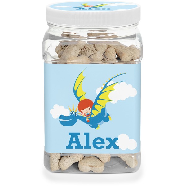 Custom Flying a Dragon Dog Treat Jar (Personalized)