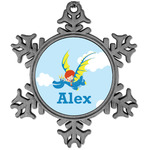 Flying a Dragon Vintage Snowflake Ornament (Personalized)