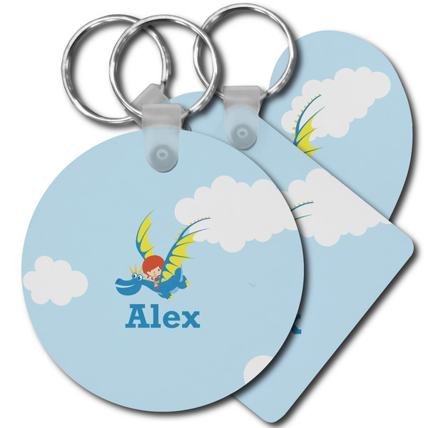 Custom Flying a Dragon Plastic Keychain (Personalized)