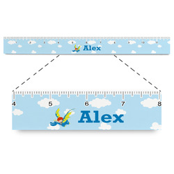 Flying a Dragon Plastic Ruler - 12" (Personalized)