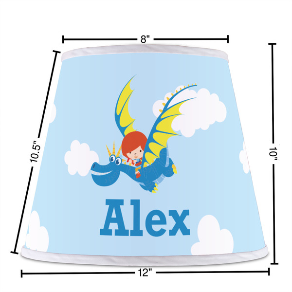 Flying a Dragon Poly Film Empire Lampshade - Dimensions