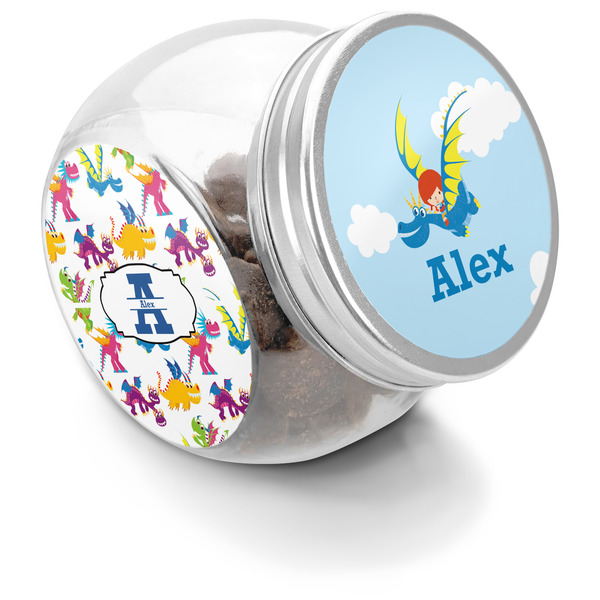 Custom Flying a Dragon Puppy Treat Jar (Personalized)