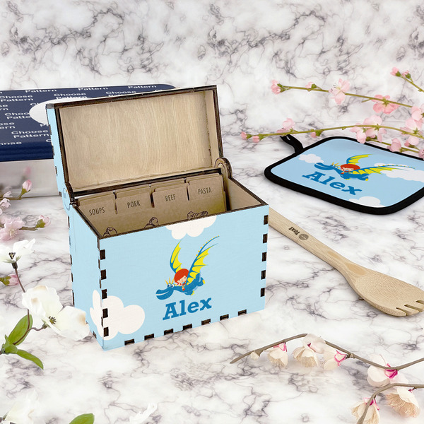 Flying a Dragon Recipe Box - Full Color - In Context