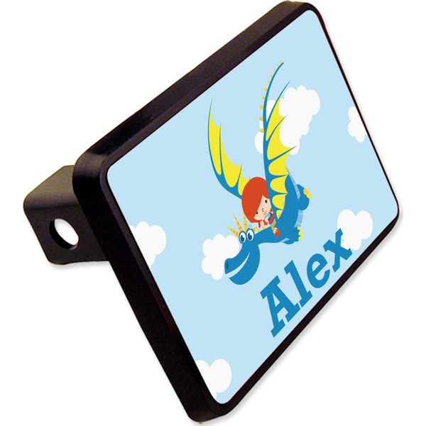 Custom Flying a Dragon Rectangular Trailer Hitch Cover - 2" (Personalized)