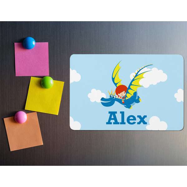 Flying a Dragon Rectangular Fridge Magnet - LIFESTYLE