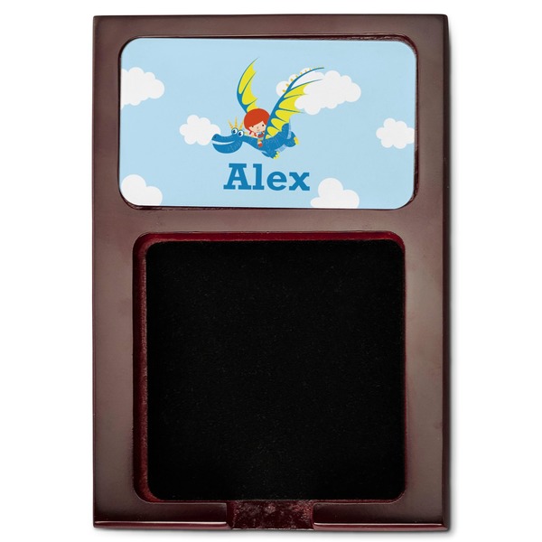 Flying a Dragon Red Mahogany Sticky Note Holder - Flat