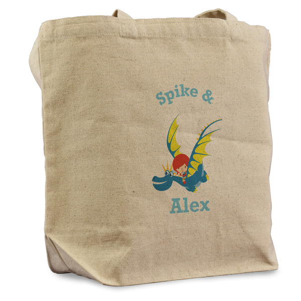 Custom Flying a Dragon Reusable Cotton Grocery Bag - Single (Personalized)
