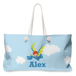 Flying a Dragon Large Tote Bag with Rope Handles (Personalized)