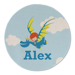 Flying a Dragon Round Linen Placemat (Personalized)