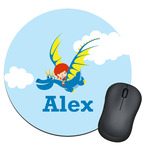 Flying a Dragon Round Mouse Pad (Personalized)