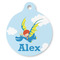 Flying a Dragon Round Pet ID Tag - Large - Front