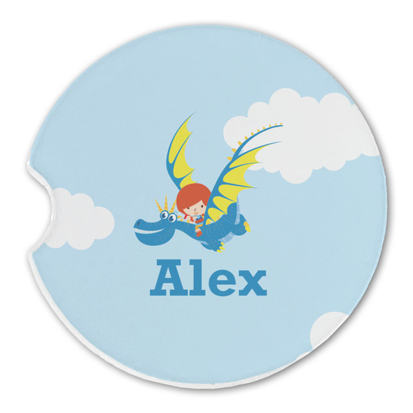 Custom Flying a Dragon Sandstone Car Coaster - Single (Personalized)