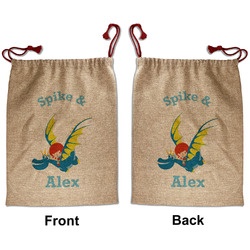 Flying a Dragon Santa Sack - Front & Back (Personalized)