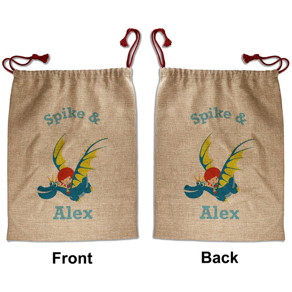 Flying a Dragon Santa Bag - Front and Back