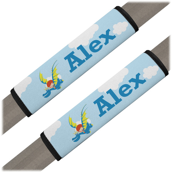 Custom Flying a Dragon Seat Belt Covers (Set of 2) (Personalized)