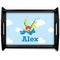 Flying a Dragon Black Wooden Tray - Large (Personalized)
