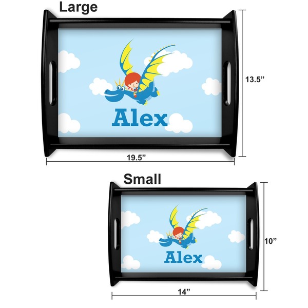 Flying a Dragon Serving Tray Black Sizes