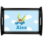 Flying a Dragon Black Wooden Tray - Small (Personalized)