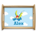 Flying a Dragon Natural Wooden Tray - Large (Personalized)
