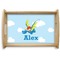 Flying a Dragon Natural Wooden Tray - Small (Personalized)