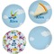 Flying a Dragon Set of 4 Glass Appetizer / Dessert Plate 8" (Personalized)