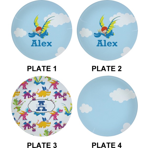 Flying a Dragon Set of Appetizer / Dessert Plates (Approval)
