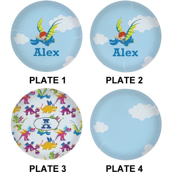 Flying a Dragon Set of Lunch / Dinner Plates (Approval)