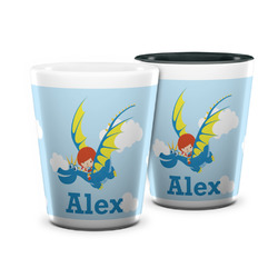 Flying a Dragon Ceramic Shot Glass - 1.5 oz (Personalized)