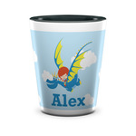 Flying a Dragon Ceramic Shot Glass - 1.5 oz - Two Tone - Set of 4 (Personalized)