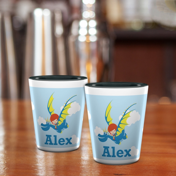 Flying a Dragon Shot Glass - Two Tone - LIFESTYLE