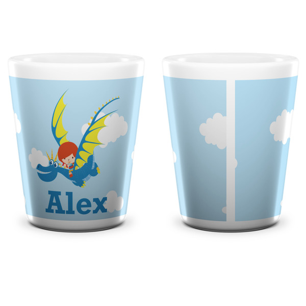 Flying a Dragon Shot Glass - White - APPROVAL