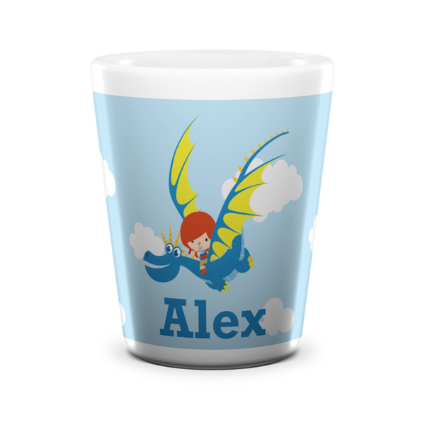 Flying a Dragon Shot Glass - White - FRONT