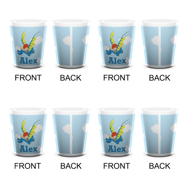 Flying a Dragon Shot Glass - White - Set of 4 - APPROVAL