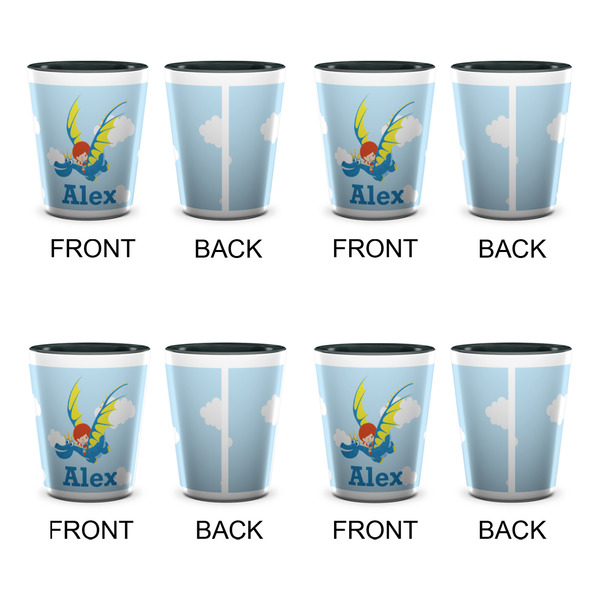 Flying a Dragon Shot Glassess - Two Tone - Set of 4 - APPROVAL