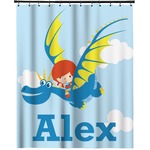 Flying a Dragon Extra Long Shower Curtain - 70"x84" (Personalized)