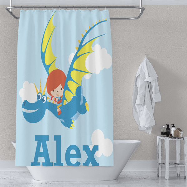 Flying a Dragon Shower Curtain Lifestyle