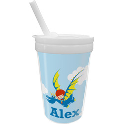 Flying a Dragon Sippy Cup with Straw (Personalized)