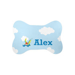Flying a Dragon Bone Shaped Dog Food Mat (Small) (Personalized)