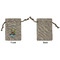 Flying a Dragon Small Burlap Gift Bag - Front Approval