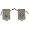 Flying a Dragon Small Burlap Gift Bag - Front and Back