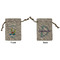 Flying a Dragon Small Burlap Gift Bag - Front & Back (Personalized)