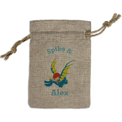 Flying a Dragon Small Burlap Gift Bag - Front (Personalized)