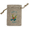 Flying a Dragon Small Burlap Gift Bag - Front