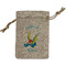 Flying a Dragon Small Burlap Gift Bag - Front (Personalized)