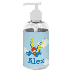 Flying a Dragon Plastic Soap / Lotion Dispenser (8 oz - Small - White) (Personalized)